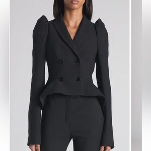 Black Double-Breasted Women's Jacket